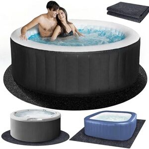 80x80 Ince Round Hot Tub Pad, Waterproof Slip Proof. Ground Base Flooring (New)
